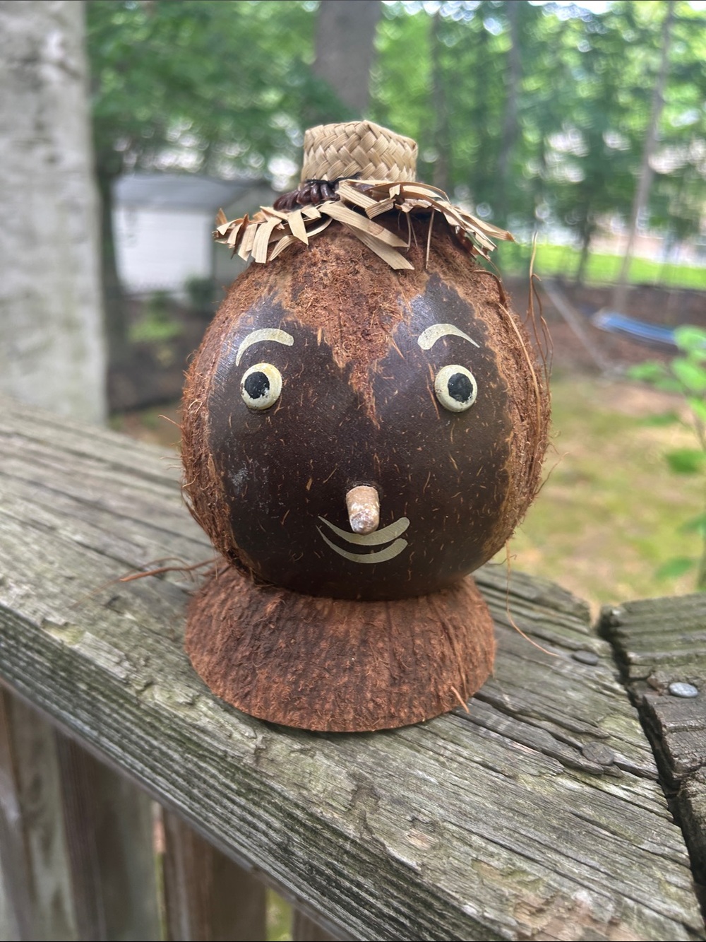 Coconut Husk Head- Vintage